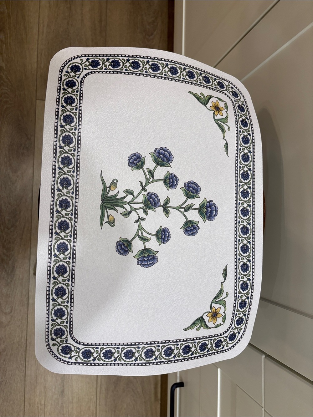 Floral Embossed White Placemats